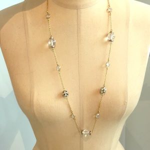 J. Crew Crystal and Gem long Necklace